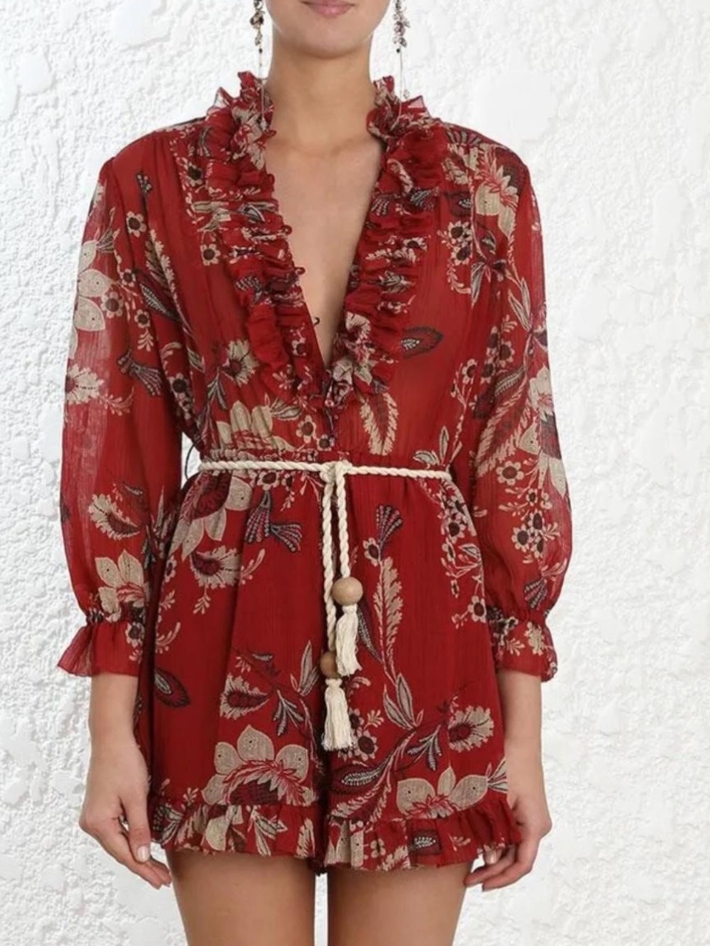 ZIMMERMAN Juno Floral Playsuit Women’s 2 Medium